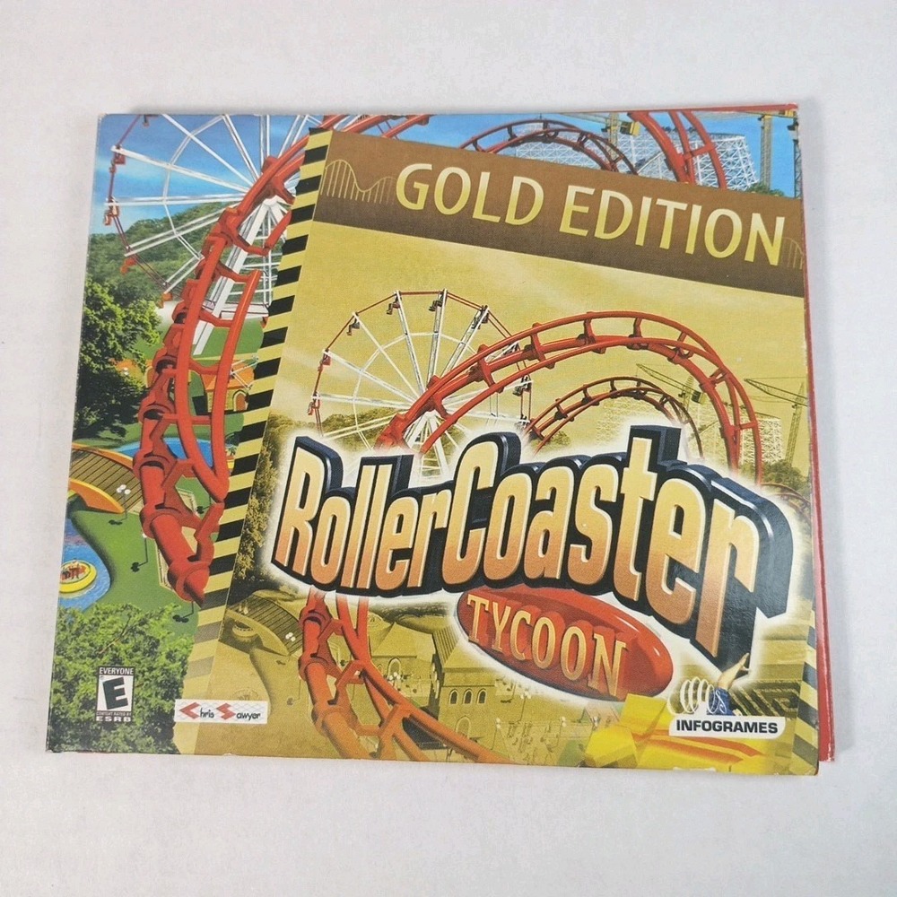 2002 Roller Coaster Tycoon Gold Edition PC Game 3 Discs